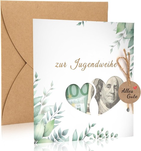 Geldgeschenk jugendweihe karte - jugendweihe,