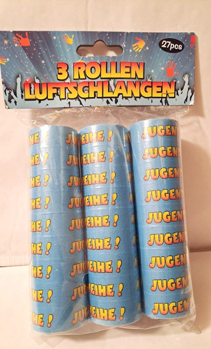 Luftschlangen 9 stück - 3, x