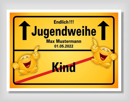 Ortsschild bild geschenk - ortsschild,