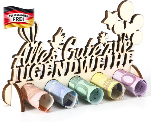 Holz geldgeschenk jugendweihe - holz,