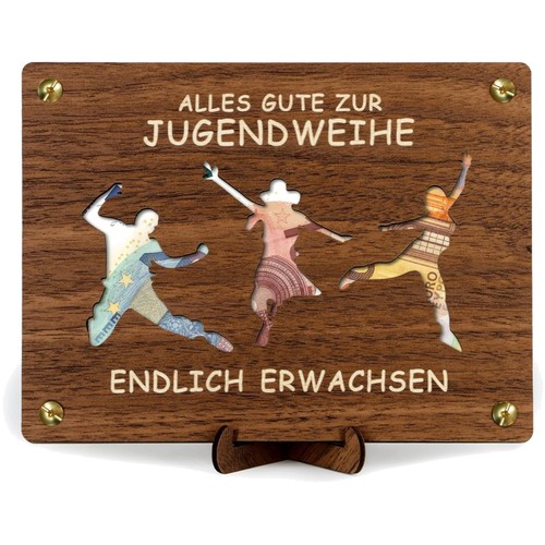 Geldgeschenk jugendweihe holz - jugendweihe,