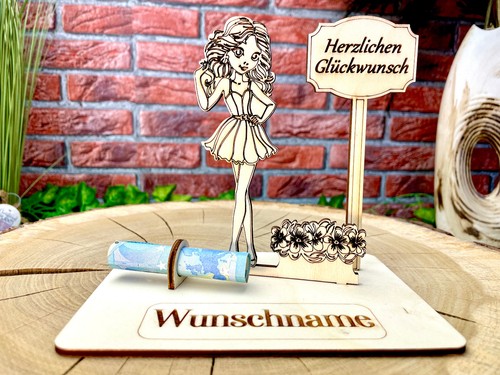 Geldgeschenk aus holz für - holz,